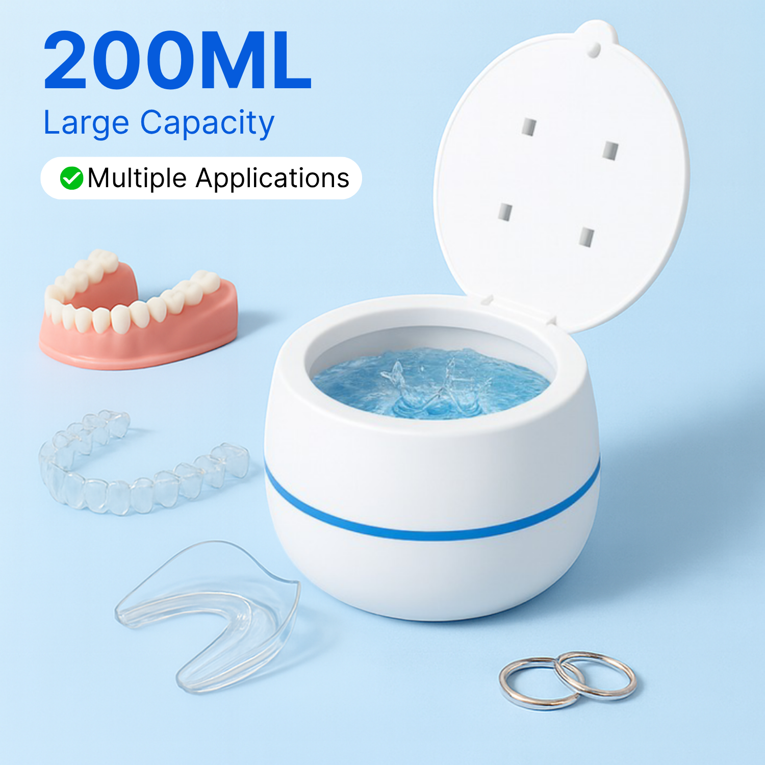 PodSmile™- Ultrasonic Retainer Cleaner with UV lights